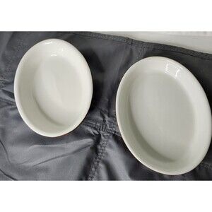 2 Hall Vintage Kitchenware 50s 60s 70s Brown Oval Dishes Hall 702 & 2089